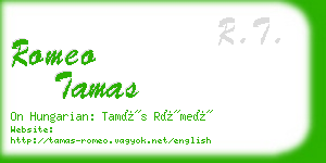 romeo tamas business card